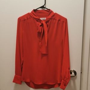 Silky red blouse